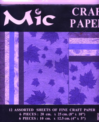 Craft Papers - 12 sheets - Lilac Surprise (KP729)